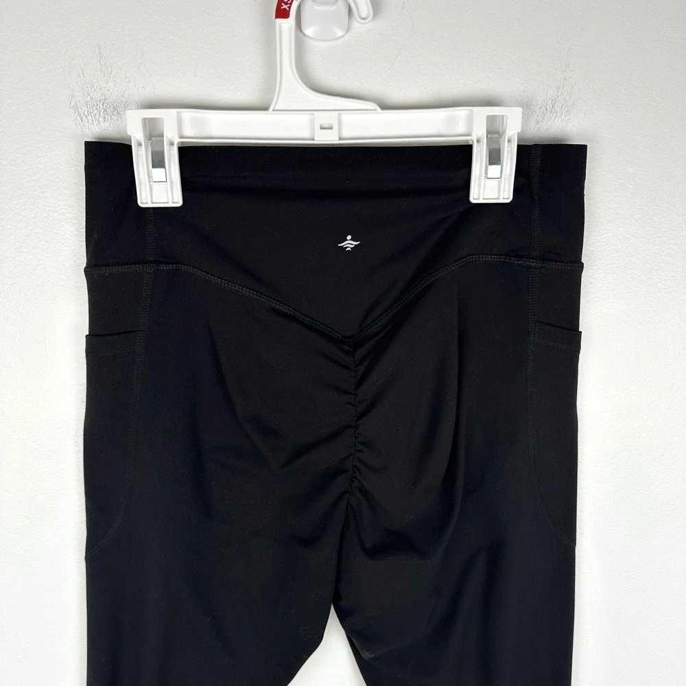 Halara UltraSculpt High Waisted Scrunch Butt Lifting Leggings Pockets Black M